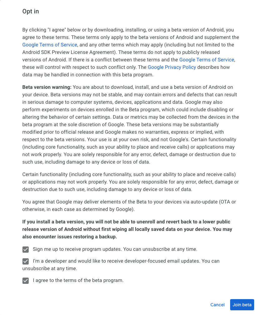 Android beta opt in agreement.png