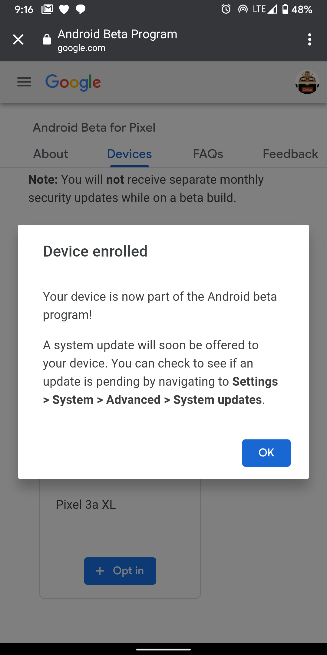 Android 11 beta program enrolled.png